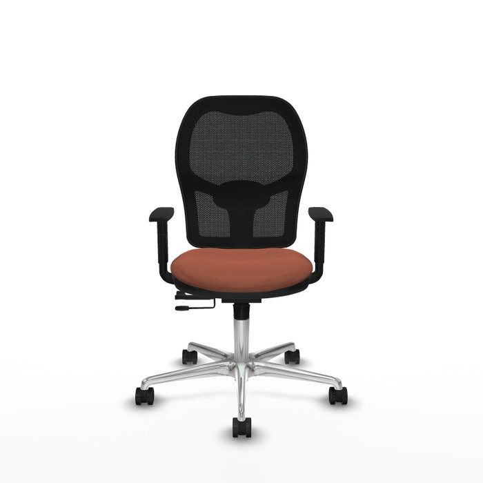 PIQUERAS Y CRESPO Silla de oficina Jorquera con mecanismo Sincro/Traslack, Marrón y Negro