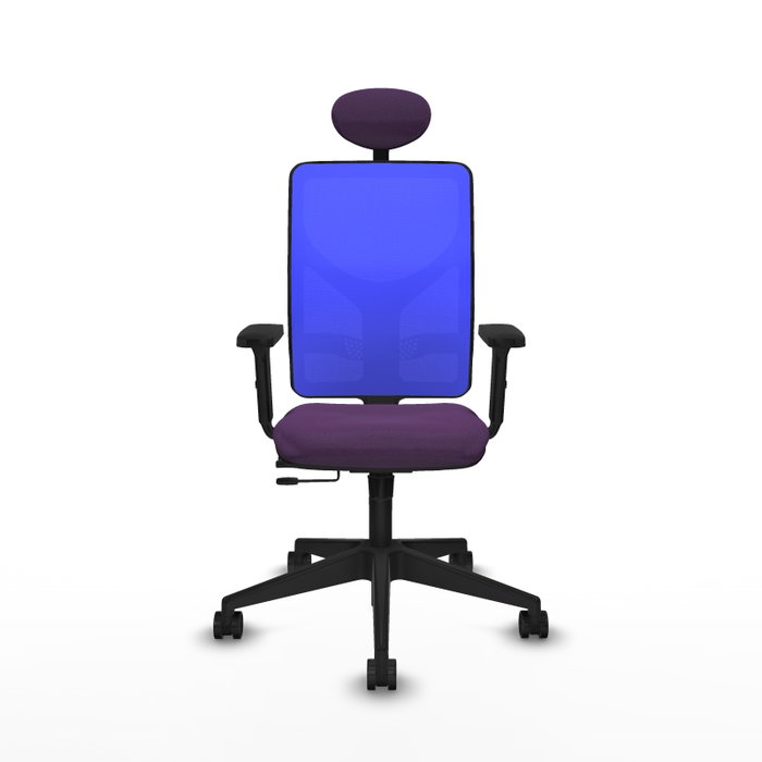 PIQUERAS Y CRESPO Silla de oficina Motilla con mecanismo Sincro/Traslack, Morado y Azul
