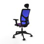 PIQUERAS Y CRESPO Silla de oficina Motilla con mecanismo Sincro/Traslack, Morado y Azul