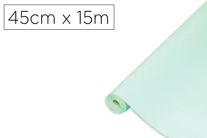 D-c-fix Rollo adhesivo de papel plastificado autoadhesivo, verde menta, 45 cm x 15 m, ideal para decoración y renovación de muebles