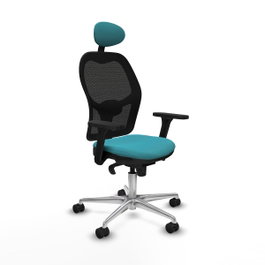 PIQUERAS Y CRESPO Silla de oficina Jorquera Turquesa y Negro