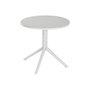 DKD Home Decor Mesa de Metal y Polipropileno Reciclado Gris 80x80x75