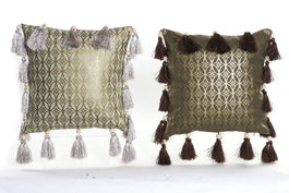 DKD Home Decor Cojines de Poliéster con Flecos 45x10x45 cm Surtido de 2