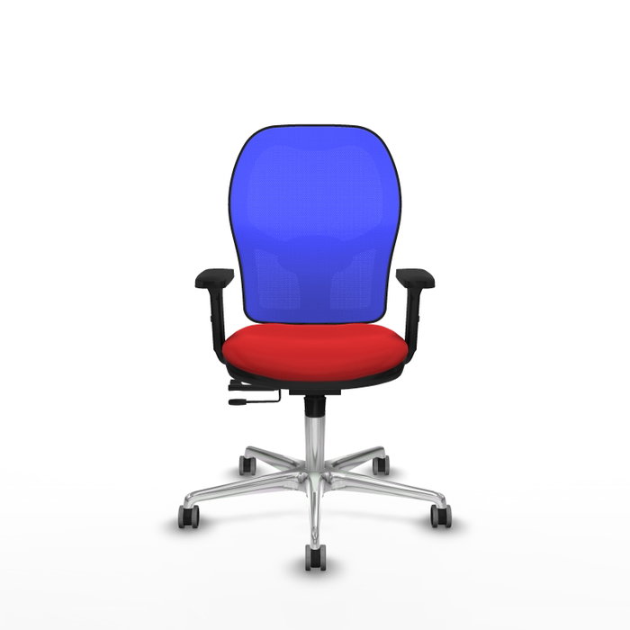PIQUERAS Y CRESPO Silla de oficina Jorquera con mecanismo Sincro/Traslack Rojo y Azul PIQUERAS Y CRESPO Silla de oficina Jorquera con mecanismo Sincro/Traslack Rojo y Azul