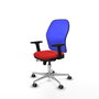 PIQUERAS Y CRESPO Silla de oficina Jorquera con mecanismo Sincro/Traslack Rojo y Azul