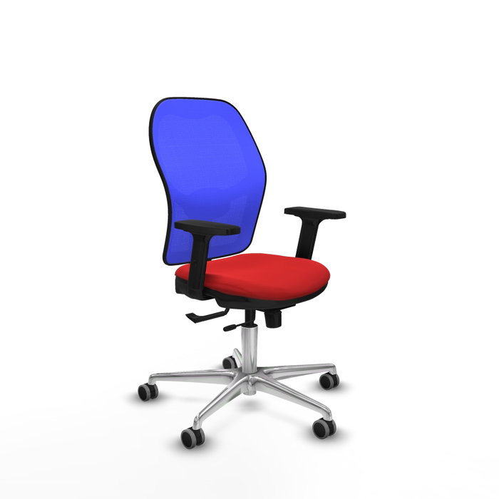 PIQUERAS Y CRESPO Silla de oficina Jorquera con mecanismo Sincro/Traslack Rojo y Azul PIQUERAS Y CRESPO Silla de oficina Jorquera con mecanismo Sincro/Traslack Rojo y Azul