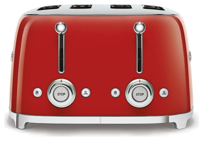 Smeg TSF03RDEU Tostadora Rojo 4 Rebanadas 50's Style 2000W Smeg TSF03RDEU Tostadora Rojo 4 Rebanadas 50's Style 2000W