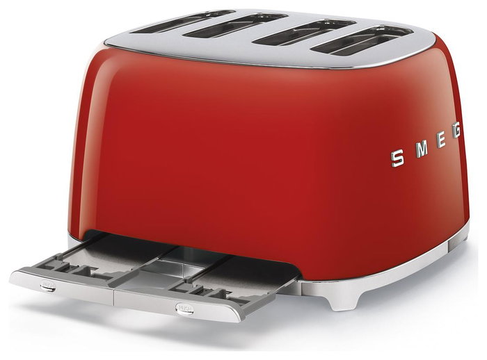 Smeg TSF03RDEU Tostadora Rojo 4 Rebanadas 50's Style 2000W Smeg TSF03RDEU Tostadora Rojo 4 Rebanadas 50's Style 2000W