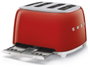 Smeg TSF03RDEU Tostadora Rojo 4 Rebanadas 50's Style 2000W