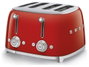 Smeg TSF03RDEU Tostadora Rojo 4 Rebanadas 50's Style 2000W