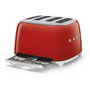 Smeg TSF03RDEU Tostadora Rojo 4 Rebanadas 50's Style 2000W