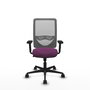 PIQUERAS Y CRESPO Silla de oficina Zulema con mecanismo Sincro, Morado y Gris