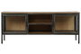 DKD Home Decor Mueble TV Madera y Metal Natural 137x40x55 cm