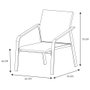 Home Deco Factory Naxos Conjunto Jardín de 4 Piezas con Mesa de Vidrio y Sillas de Hierro