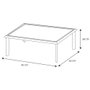 Home Deco Factory Naxos Conjunto Jardín de 4 Piezas con Mesa de Vidrio y Sillas de Hierro