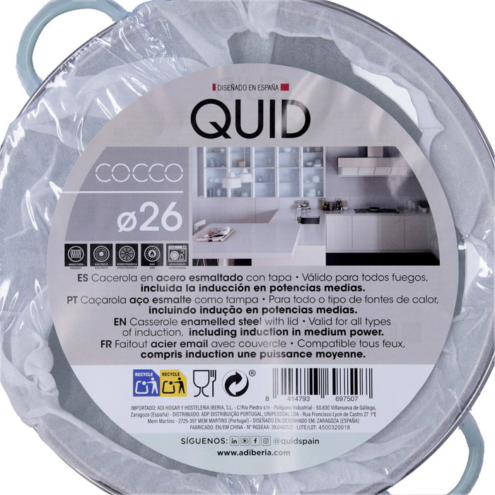 Cacerola Acero Esmaltado Cocco Quid 26 cm - 5 L (6 Unidades)