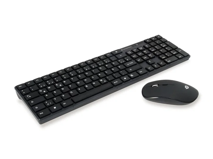 Conceptronic ORAZIO01DE Teclado QWERTZ Alemán y Ratón RF Inalámbrico Negro Conceptronic ORAZIO01DE Teclado QWERTZ Alemán y Ratón RF Inalámbrico Negro