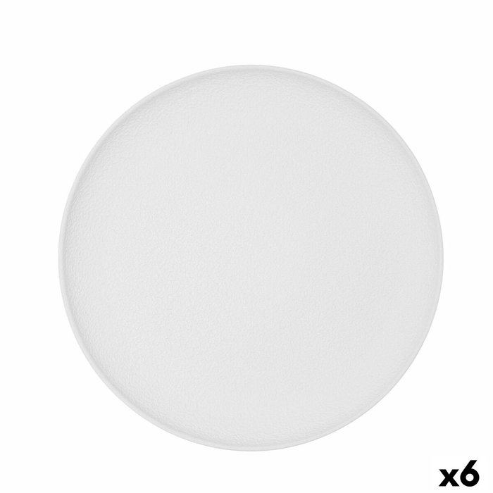 Bidasoa Plato Llano Porcelana Fosil Blanco 6 Unidades