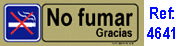 Placa adhesiva de PVC 53x165 mm Blanco No Fumar