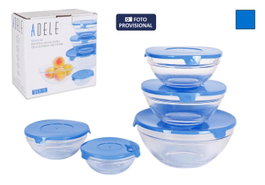 La Mediterranea Set de 5 Boles con Tapa Azul Adele