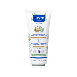Mustela, Manteca de karité y aguacate, Champú para el cabello, Desenredar & alisar, 200 ml