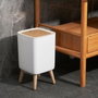 Kitchen Move Papelera de Baño MALMO SQUARE 10L Madera de Diseño