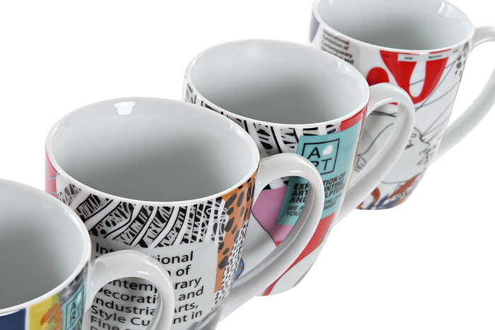 DKD Home Decor Taza Multicolor Porcelana Apta Microondas y Lavavajillas 360ml (12 Unidades) 8.5 x 10.4 x 12 cm DKD Home Decor Taza Multicolor Porcelana Apta Microondas y Lavavajillas 360ml (12 Unidades) 8.5 x 10.4 x 12 cm
