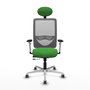 PIQUERAS Y CRESPO Silla de oficina Zulema Verde con Malla Gris