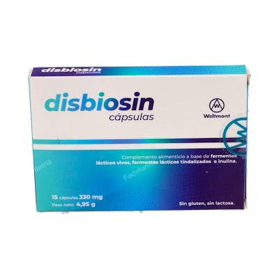 WELMONT Disbiosin 15Cap. Complemento Alimenticio con Prebióticos, Probióticos y Paraprobióticos WELMONT Disbiosin 15Cap. Complemento Alimenticio con Prebióticos, Probióticos y Paraprobióticos