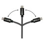 GoodConnections Cable USB-C a Lightning 0.5 m Textil Negro 18W Carga Rápida Compatible con iPhone iPad Modelo 2510-CL005S
