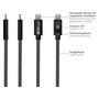 GoodConnections Cable USB-C a Lightning 0.5 m Textil Negro 18W Carga Rápida Compatible con iPhone iPad Modelo 2510-CL005S