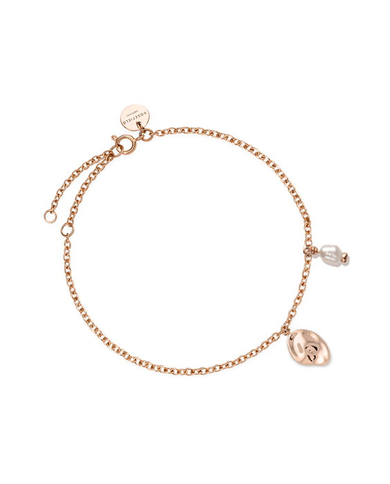 Rosefield TOC Bracelet Pearl and waved Charm RG Dorado Rosefield TOC Bracelet Pearl and waved Charm RG Dorado