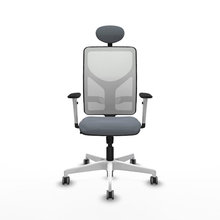 PIQUERAS Y CRESPO Silla de oficina Motilla Gris y Blanco con Mecanismo Sincro PIQUERAS Y CRESPO Silla de oficina Motilla Gris y Blanco con Mecanismo Sincro