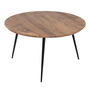 S/2 Mesa Centro Natural Madera-Metal 70 X 70 X 40 cm