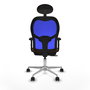 PIQUERAS Y CRESPO Silla de oficina Jorquera con mecanismo Sincro/Traslack Marrón y Azul