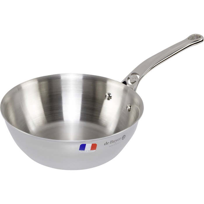 De Buyer Affinity Sauté Pan Stainless Steel curved 20 cm