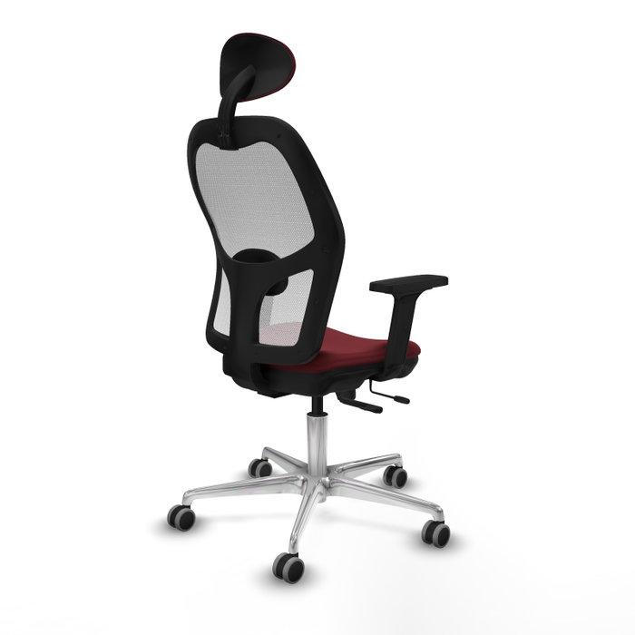 PIQUERAS Y CRESPO Silla de oficina Jorquera Granate y Blanco PIQUERAS Y CRESPO Silla de oficina Jorquera Granate y Blanco