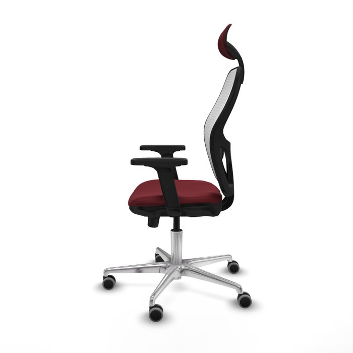 PIQUERAS Y CRESPO Silla de oficina Jorquera Granate y Blanco PIQUERAS Y CRESPO Silla de oficina Jorquera Granate y Blanco