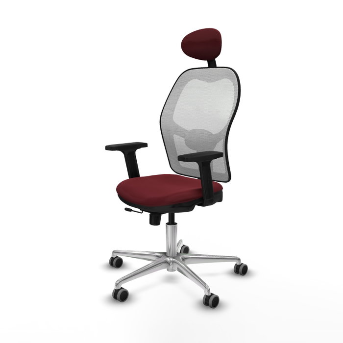 PIQUERAS Y CRESPO Silla de oficina Jorquera Granate y Blanco PIQUERAS Y CRESPO Silla de oficina Jorquera Granate y Blanco