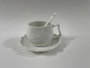 DKD Home Decor Set de Café de Porcelana 6 Piezas Blanco 120ml