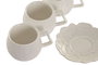 DKD Home Decor Taza de Café Porcelana Blanca 120ml Set de 6 Unidades Apta Microondas y Lavavajillas 6.7 x 5.7 x 9 cm