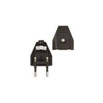 Bachmann Euroflachstecker negro, terminal de tornillo, pack de 3 unidades