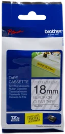Brother TZe-S141 Cinta Laminada Superadhesiva 18mm x 8m Negro sobre Transparente