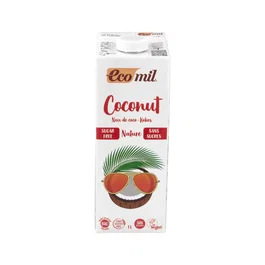 Ecomil Bebida de Almendra y Coco Nature 1 Litro - Pack de 6 Unidades - Certificación Bio