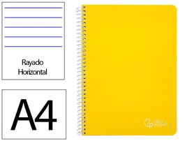Liderpapel Cuaderno Espiral Witty A4 Tapa Dura Amarillo