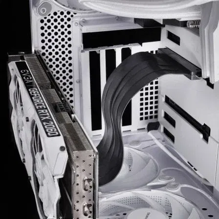 Mars Gaming Cable Riser MCA-PCIE40, Extensor PCIe 4.0 x16, 300mm, Conector 90°, para Montaje Vertical de GPU