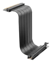 Mars Gaming Cable Riser MCA-PCIE40, 300mm, PCIe 4.0 x16, 90º, para Montaje Vertical de GPU, Negro