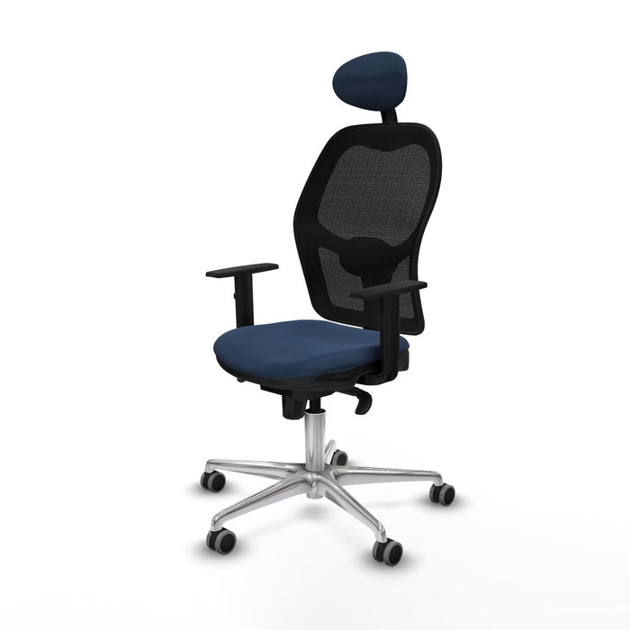 PIQUERAS Y CRESPO Silla de oficina Jorquera con mecanismo Sincro, Azul marino y Negro