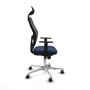 PIQUERAS Y CRESPO Silla de oficina Jorquera con mecanismo Sincro, Azul marino y Negro