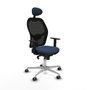 PIQUERAS Y CRESPO Silla de oficina Jorquera con mecanismo Sincro, Azul marino y Negro